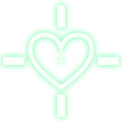 🎯💚Crosshair Green Neon Heart💚🎯 Roblox decal