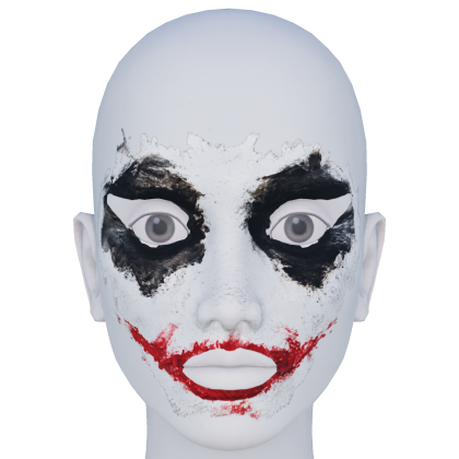 Smudged Joker Clown Face Makeup