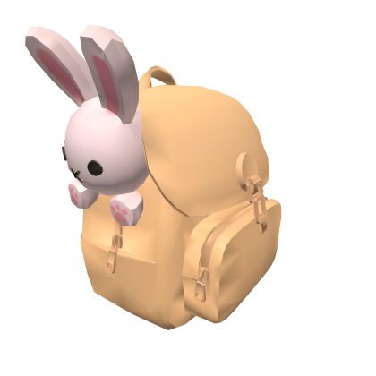 Plush Bunny Stuffed Backpack [Cream] Roblox item