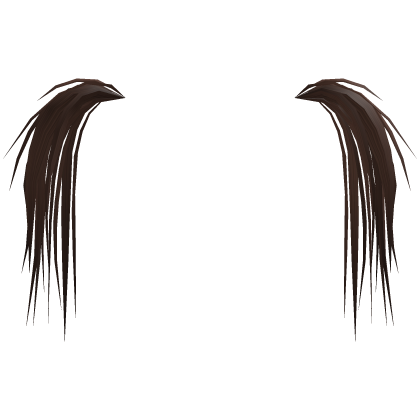 ♡ : brown messy emo pigtail hair extensions Roblox item
