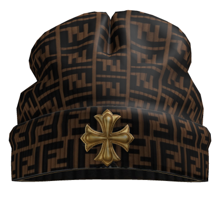 Worn in goth designer beanie
