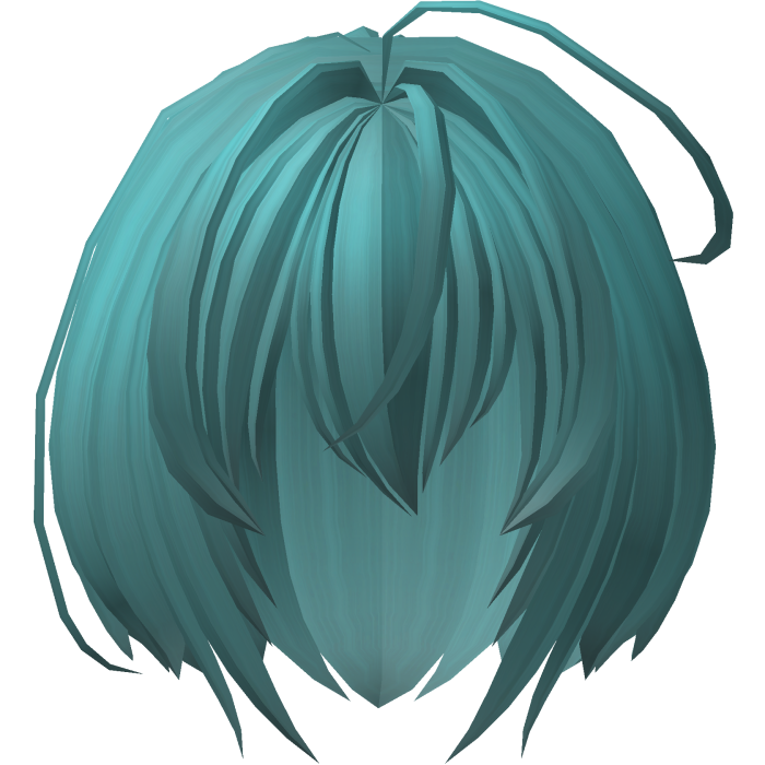 short moe bob with hair vents in teal