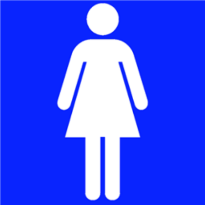 girls bath room sign Roblox decal