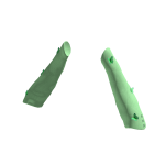 Green Arm Warmers with Butterflies