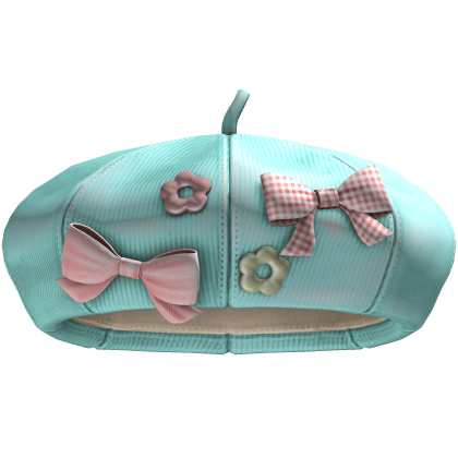 Igari Bow Beret (Cyan) Roblox item