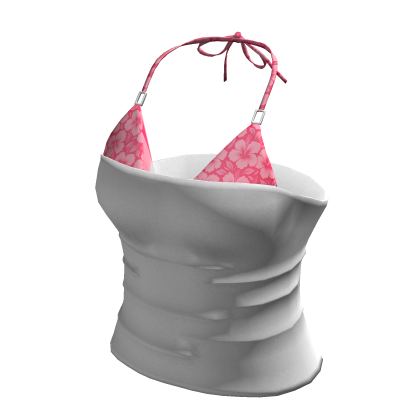 bikini summer tube top pink