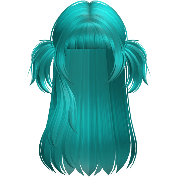 Aqua Blue Y2K Long Twin-Tail Hair