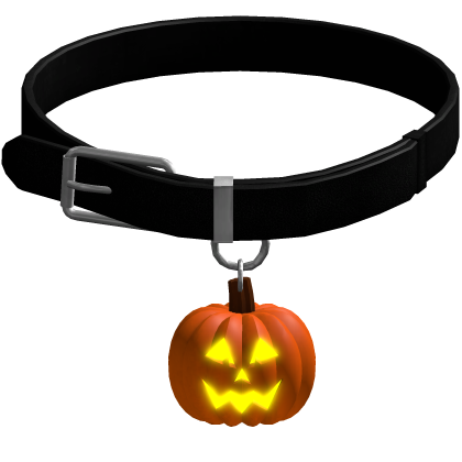 🎃. ⭑Emissive Glowing Jack O'Lantern Collar