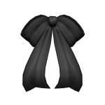 Elegant Low Hair Bow Black