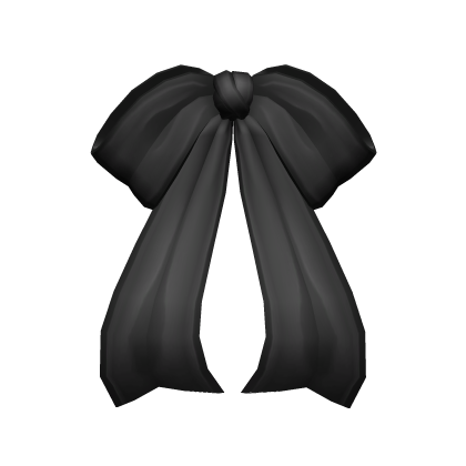 Elegant Low Hair Bow Black Roblox item