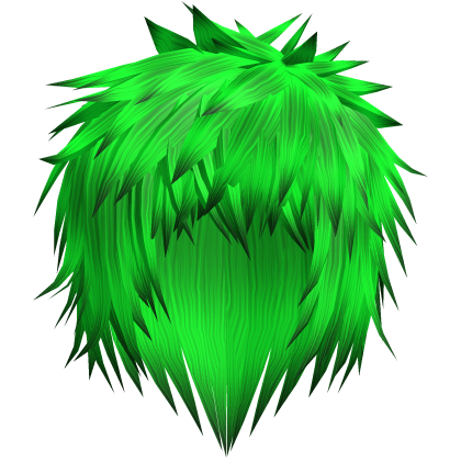 Neon Green Gothic Emo Messy Hair