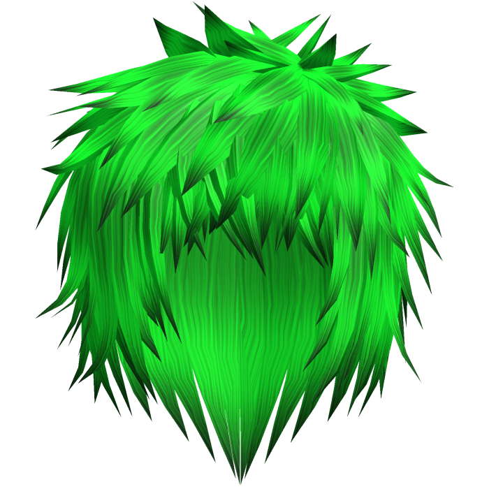 Neon Green Gothic Emo Messy Hair