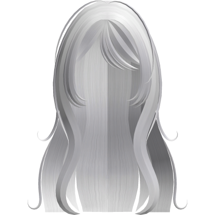 white wispy wavy moe anime long layered hair Roblox item