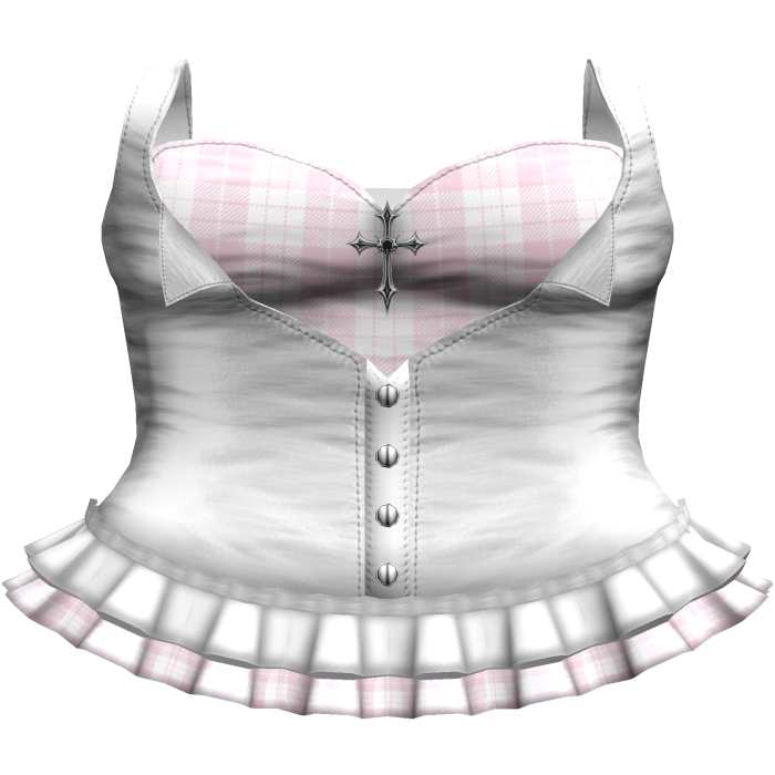 Emo Gothic Plaid Button Up Dress in Pink