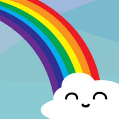 Happy Rainbow and Happy Cloud poster Roblox decal