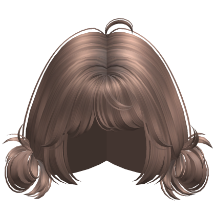 ♡ Cute Loose Low Mini Buns Hair (Milktea Brown) Roblox item