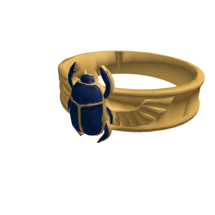 Gold Egyptian Pharaoh Circlet w/ Blue Scarab Gem