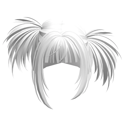 Messy Emo Spikey Buns (White) Roblox item
