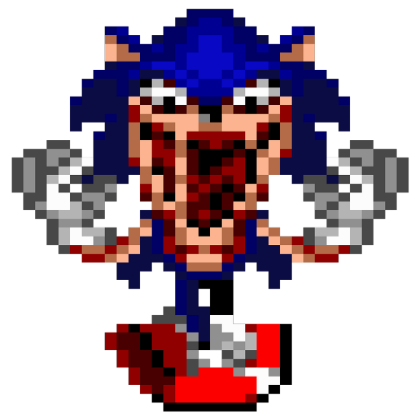 Sonic.EXE (V.2) (Phase 2) (Pixel) Upward FNF Roblox decal