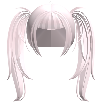 alt y2k messy straight pigtails in pastel pink