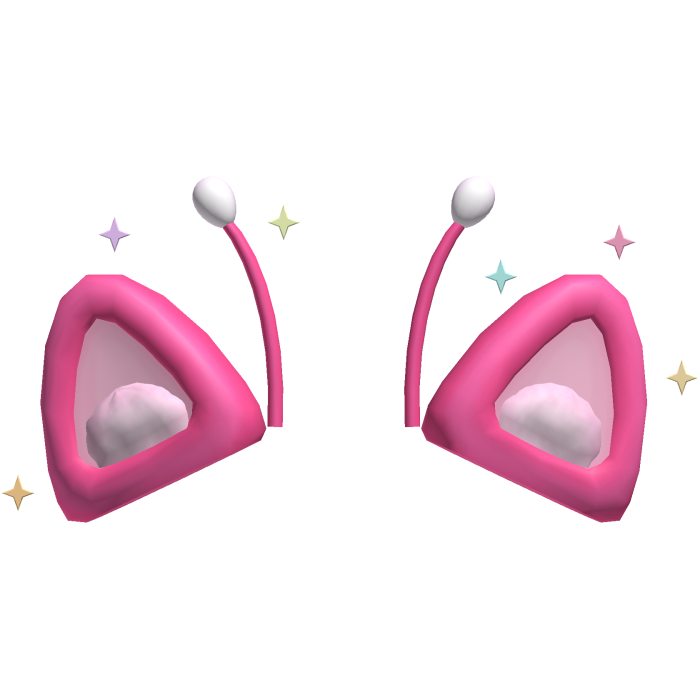 Sparkling Pink Alien Cat Ears