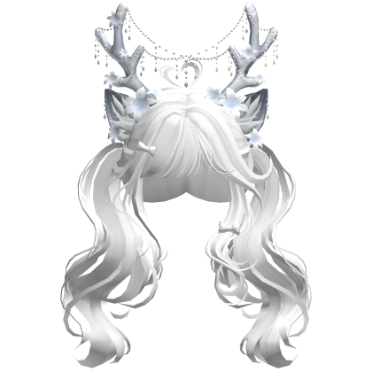 Ethereal Christmas Fairy Fawn Pigtails w/ Antlers