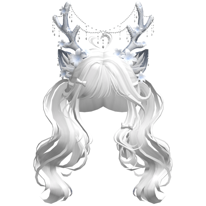 Ethereal Christmas Fairy Fawn Pigtails w/ Antlers