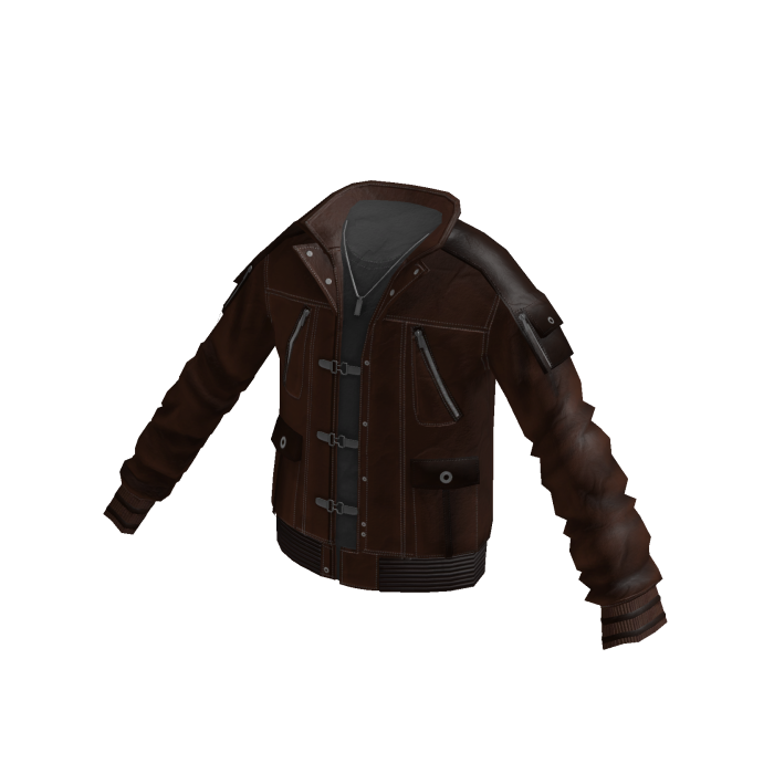 Ribbed Sleeve Bomber Jacket (Brown)