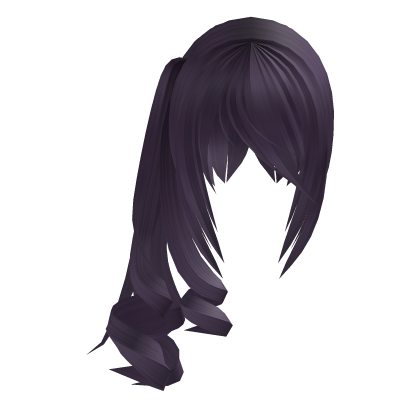 ✙ | moe vampire curly side ponytail in purple