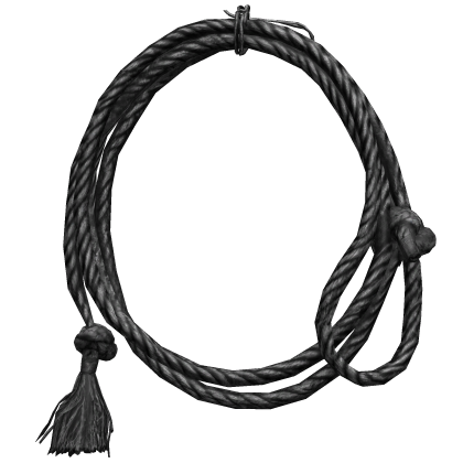 Worn Black Western Cowboy Lasso