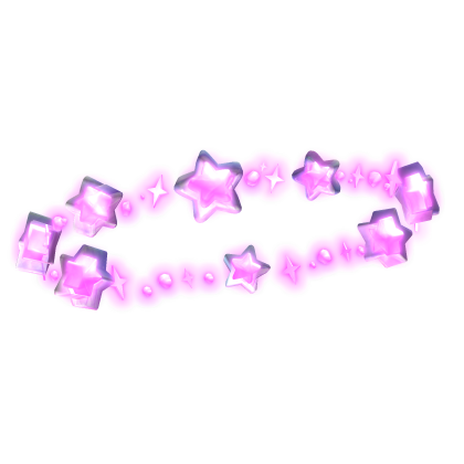 GLOWING Galaxy Pink Cutesy Pastel Stars Halo Roblox item