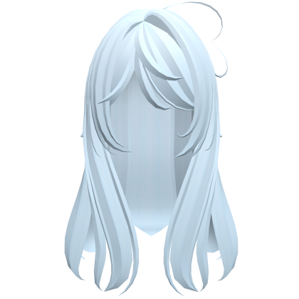 ♡ ꒰ Long cute messy fluffy moe hair in blue Roblox item
