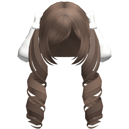 🤍 cutecore bunny curly pigtails brown