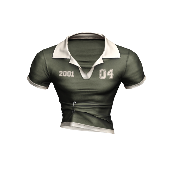 Pinned Collared Green Shirt