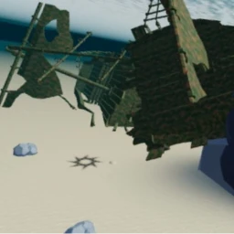 Pirate ship wreck icon