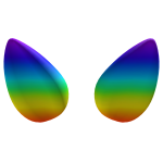 Simple Cute Cat Ears Rainbow