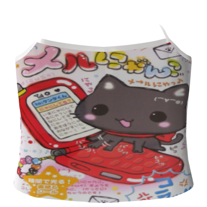 cute japanese kitty tank top