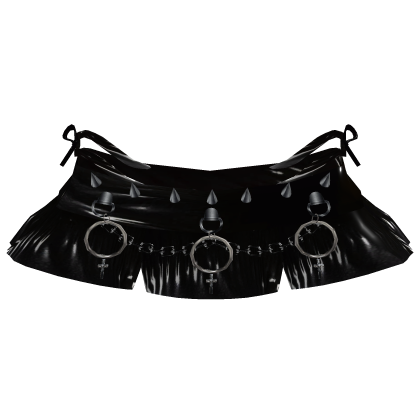 Goth emo spiked & chained skirt w/ crosses