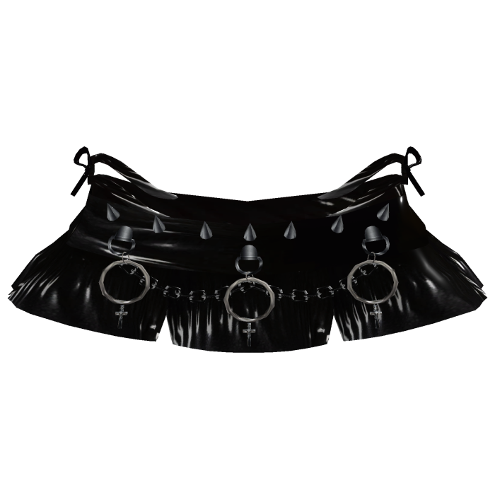 Goth emo spiked & chained skirt w/ crosses