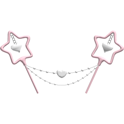 Pink w White Diwali Sparkler Heart Boppers (Addon)
