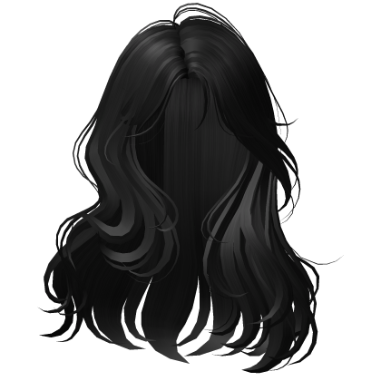 Black Lush Romantic Straight Hair Roblox item