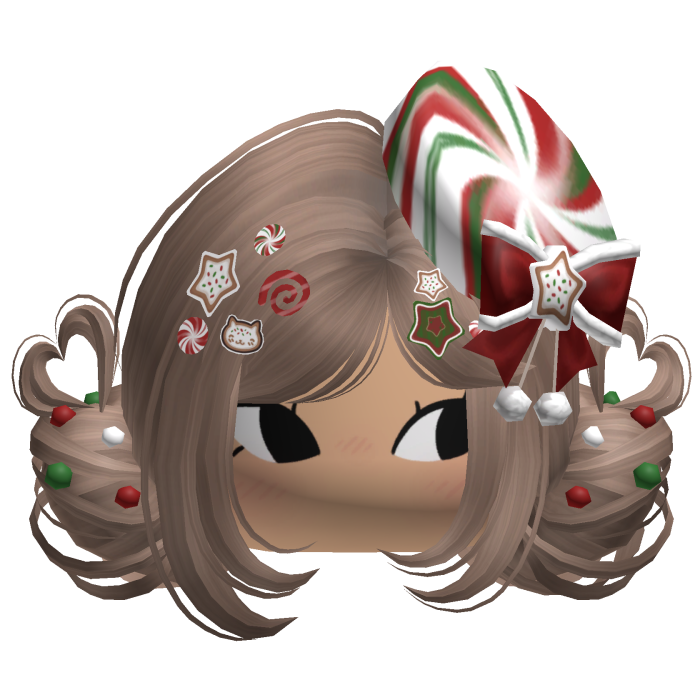♡ Christmas Candycane Buns (Brown)
