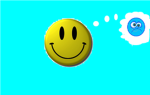 Smiling but not happy