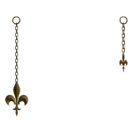 [ ⭐ ] Gold Fleur Pendants [ DH Addon, pbr ]