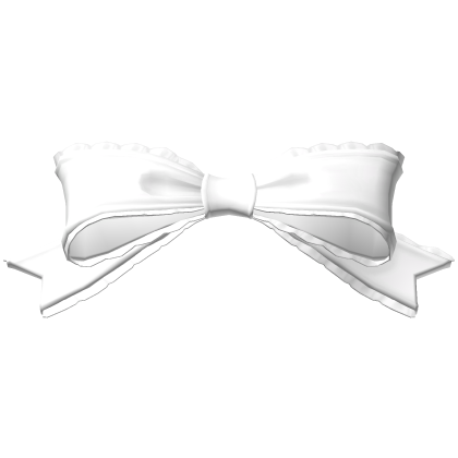 ♡ ┊ cute simple ruffled headbow in white