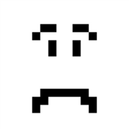 8 bit sad face help get puplished Roblox decal