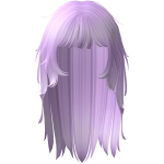 Long Messy Purple Anime Girl Hair