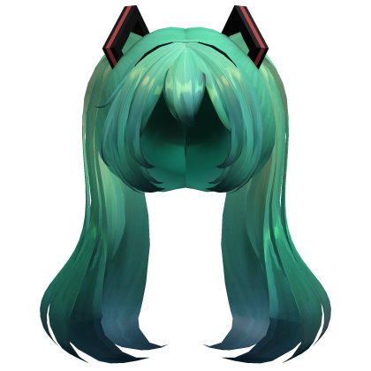 Mimukauwa Miku Nice Try Green Twintails Hair  Roblox item