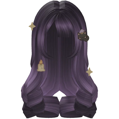 Halloween Purple Long Wavy Hair w Bangs | Roblox Item - Rolimon's