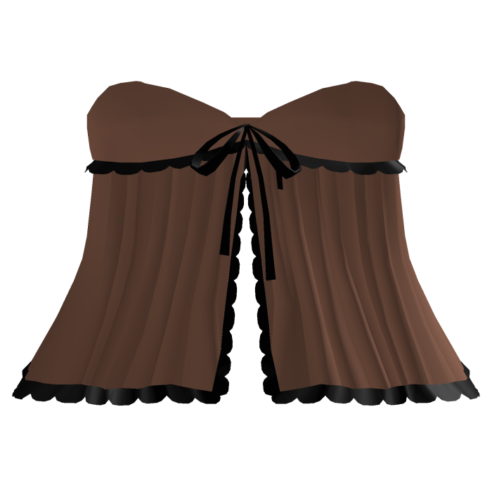 Cute Brown Dress With Ruffles And a Bow 